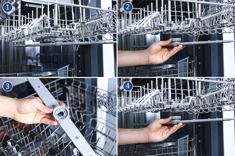 بازوی اسپری را تمیز کنید